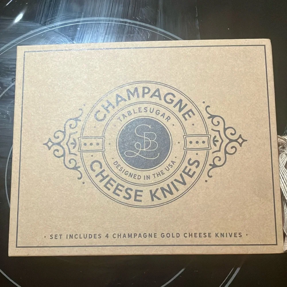 Tablesugar Champagne Cheese Knives Set